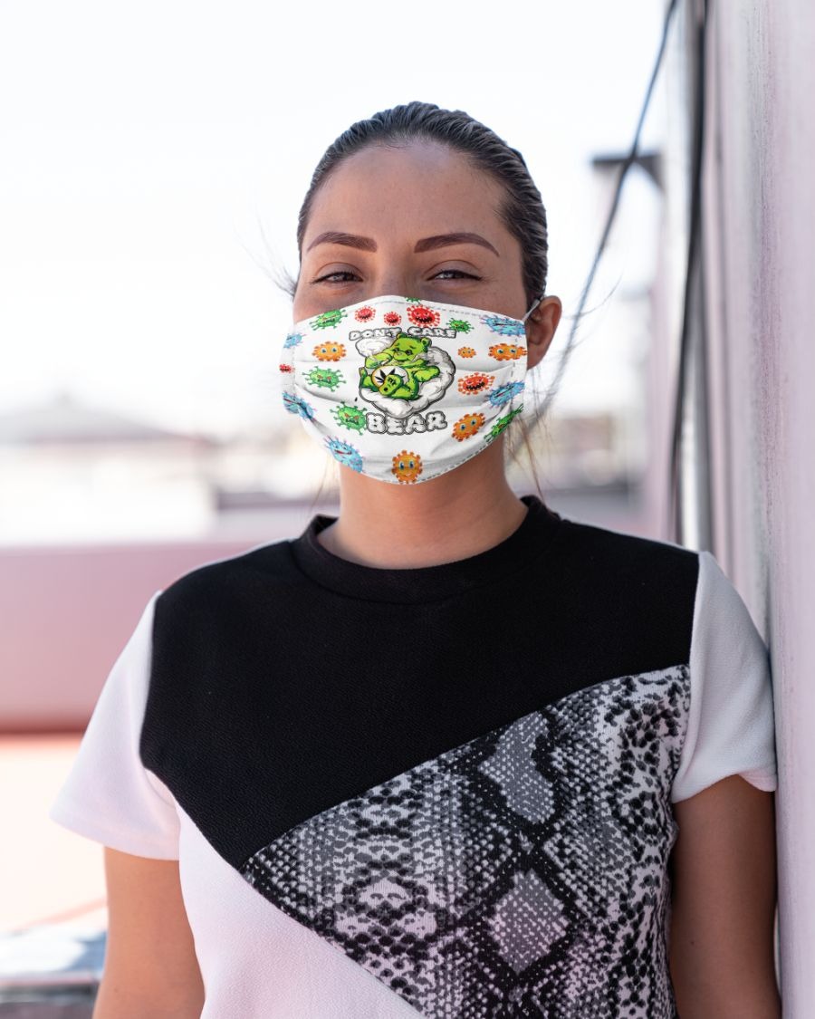 Weed cannabis Don’t care bear covid 19 face mask – BBS