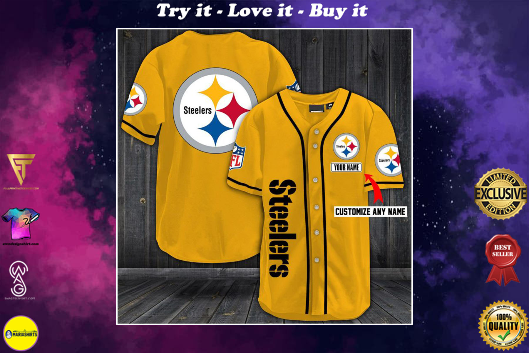 pittsburgh steelers personalized jersey