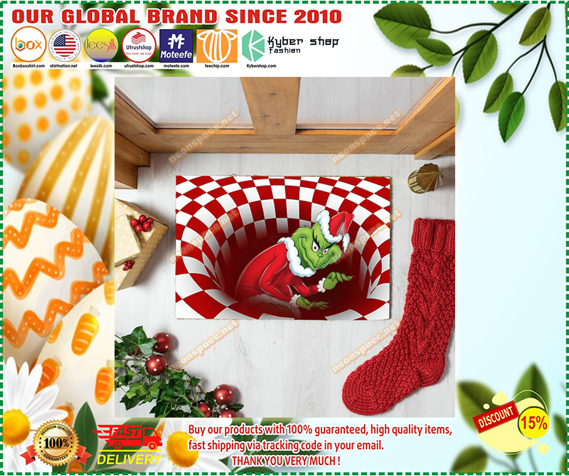 Christmas Gift Doormat Grinch illusion doormat 