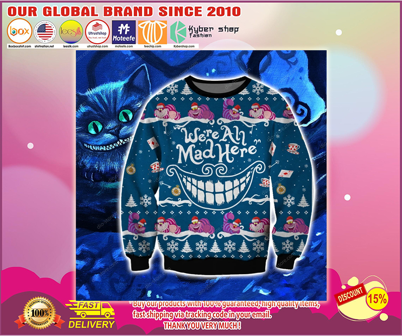 CHESHIRE CAT UGLY CHRISTMAS SWEATER