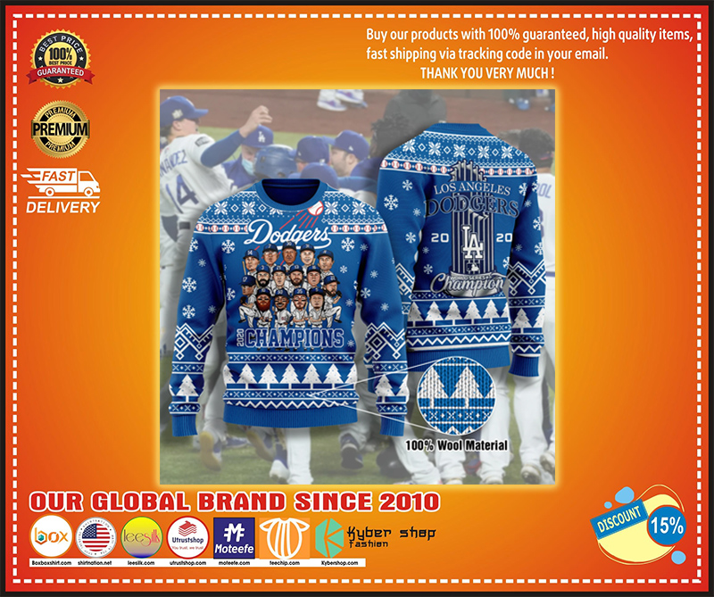 Los Angeles dodgers 2020 champions ugly christmas sweater – BBS