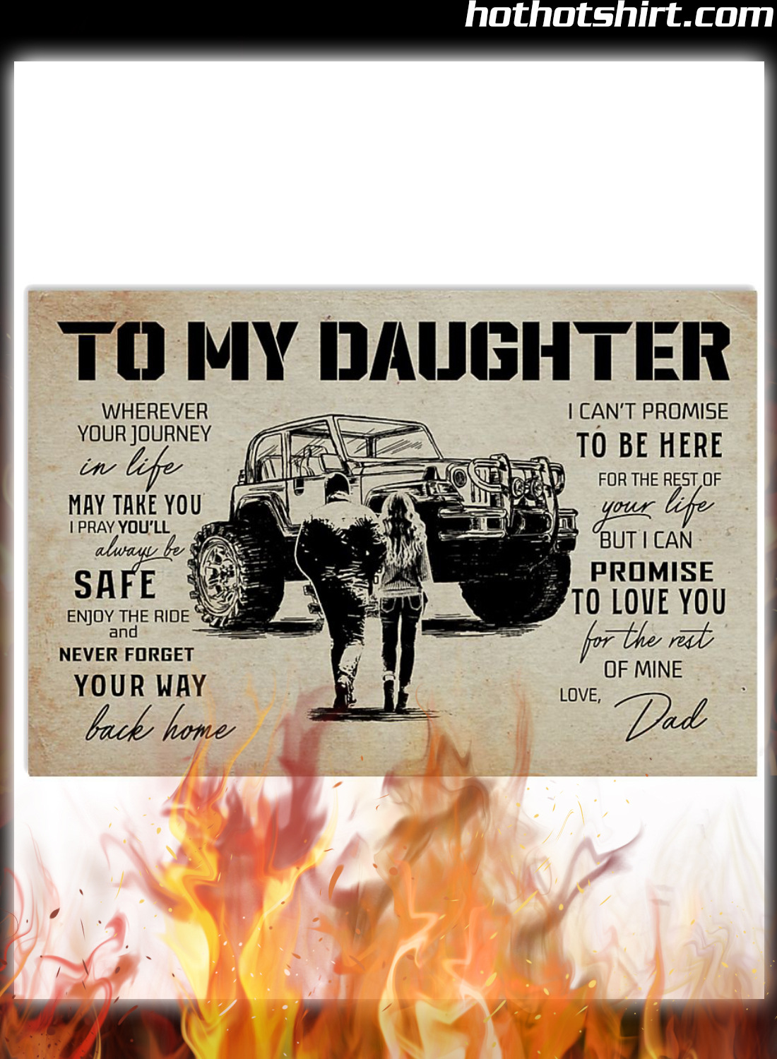 Off-Roading To My Daughter Love Dad Poster