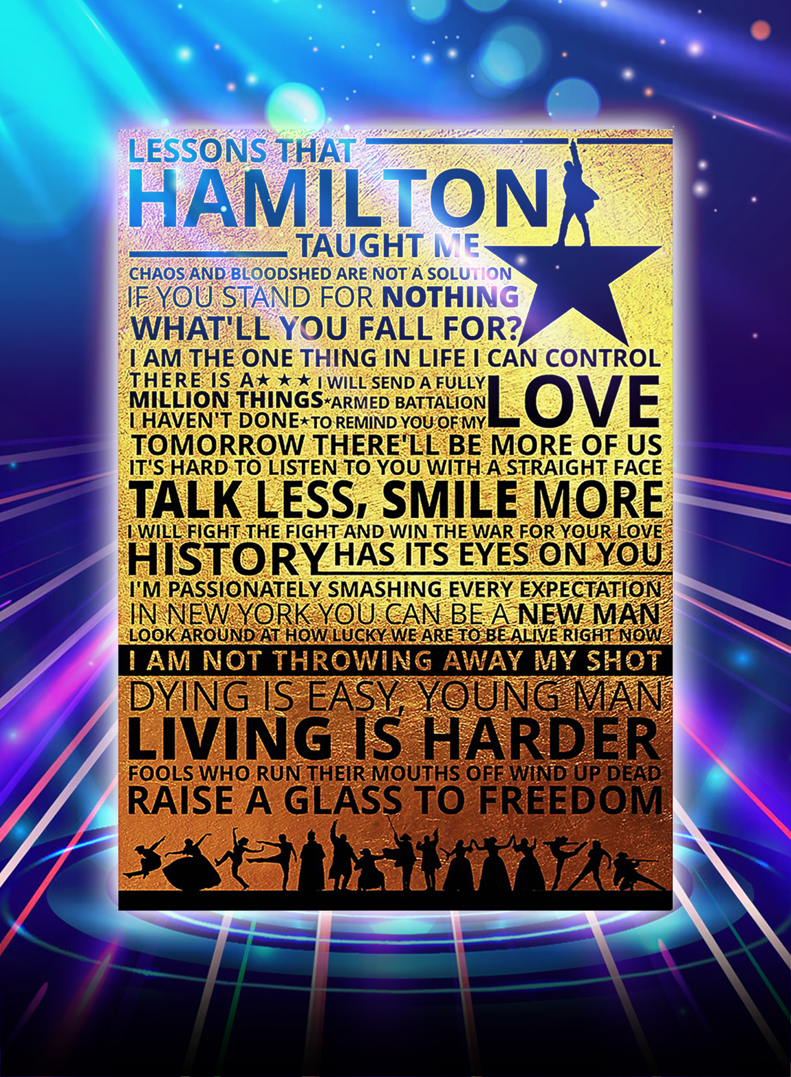 Lessons hamilton taught me poster - A2