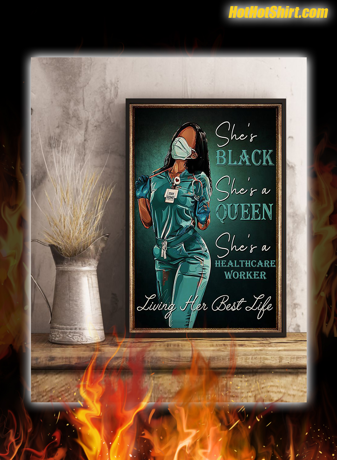 She’s Black She’s Queen She’s A Healthcare Poster