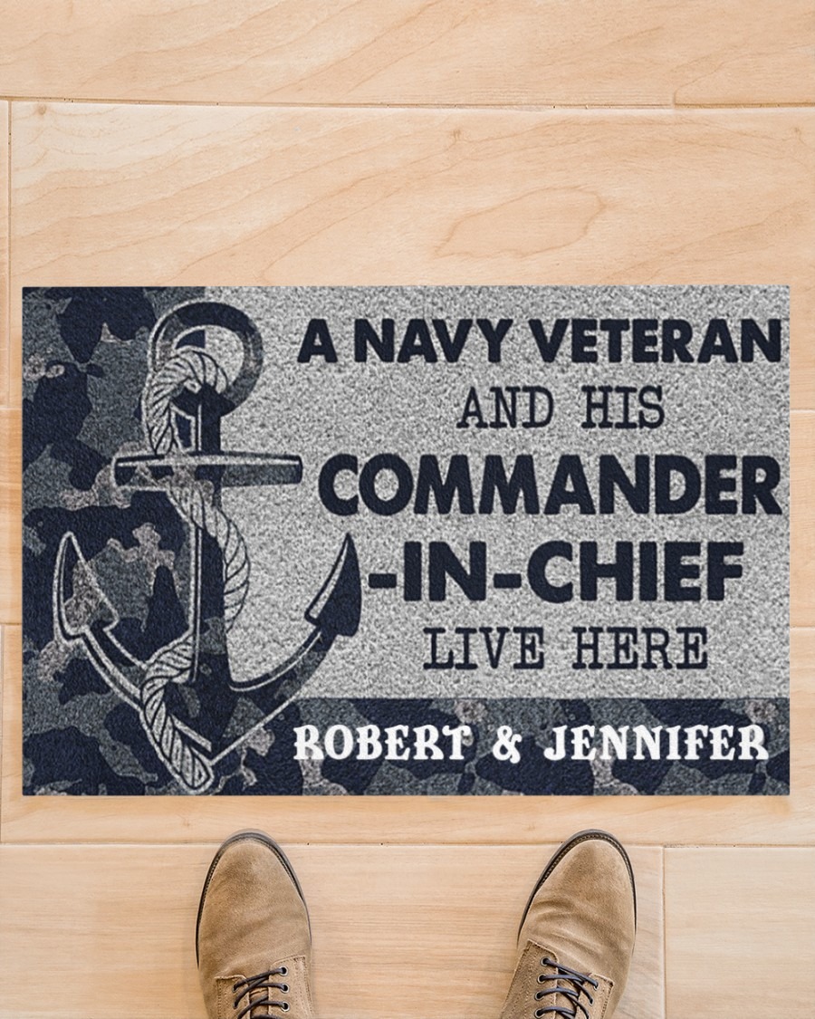 A navy veteran and his commander in chief live here doormat - BBS 2