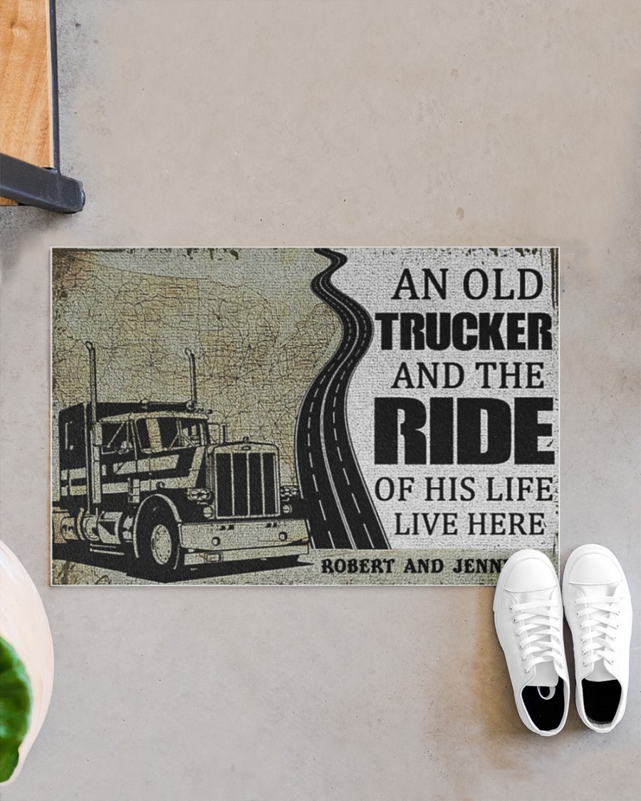 An old trucker and the ride of his life live here doormat - LIMITED EDITION BBS 1