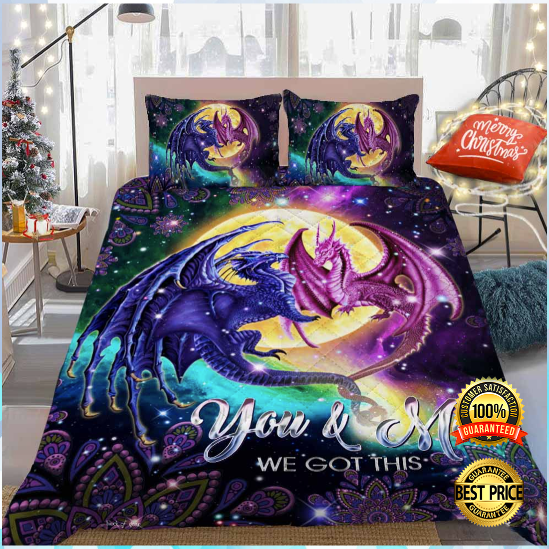 Dragon you and me we got this bedding set 4