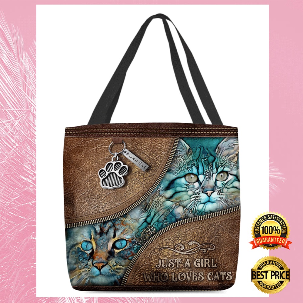 JUST A GIRL WHO LOVES CATS TOTE BAG