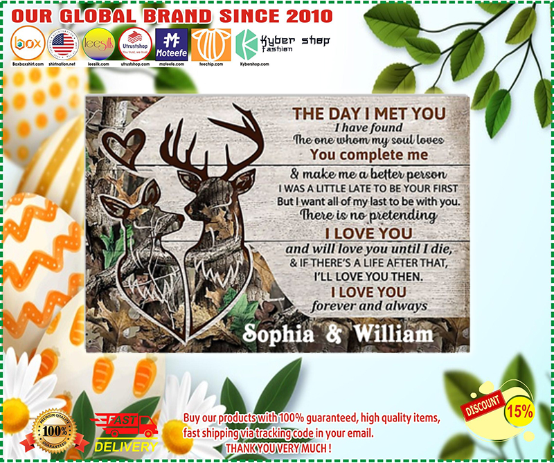 Personalized Deer The day I met you custom name poster – BBS