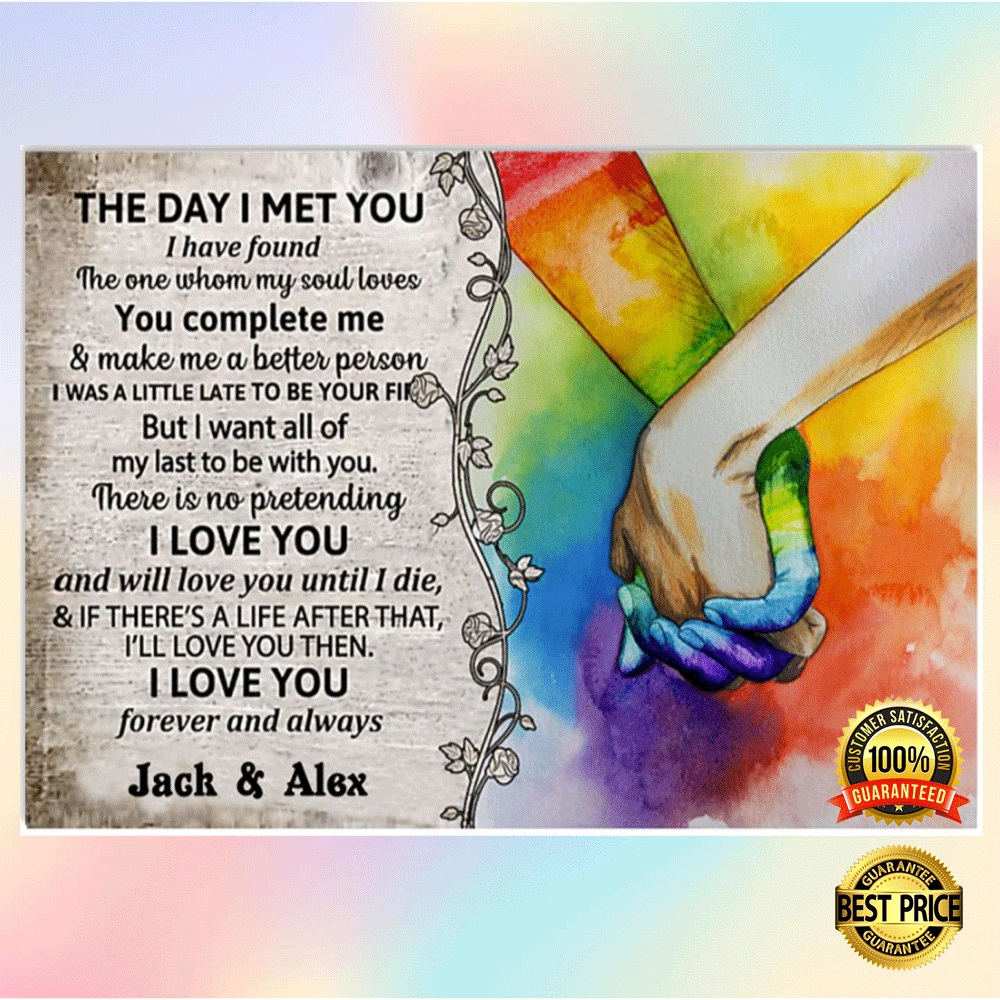Personalized LGBT the day i met you poster2