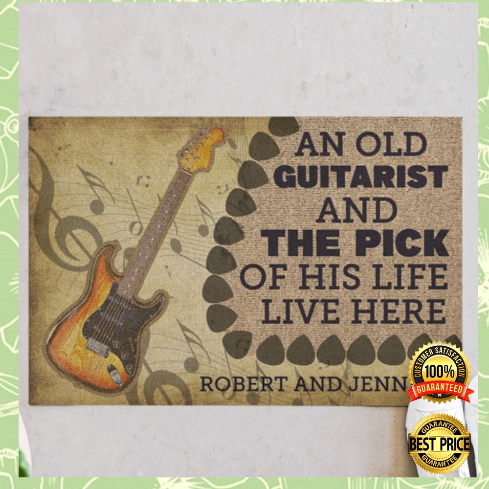 Personalized an old guitarist and the pick of his life live here doormat