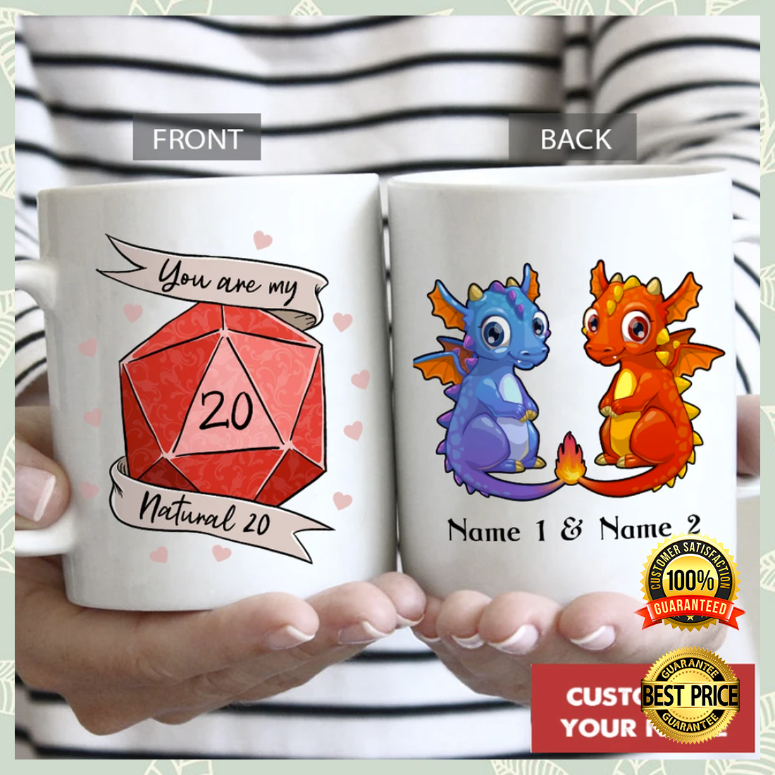 Personalized Dragon You Are My Natural 20 Mug