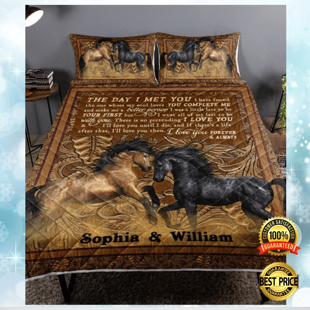 Personalized horse the day i met you bedding set 4 (2)