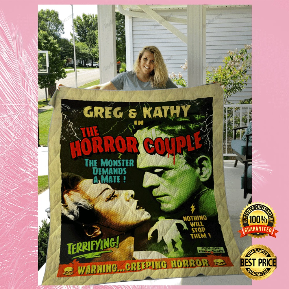 Personalized the horror couple the monster demands a mate blanket2