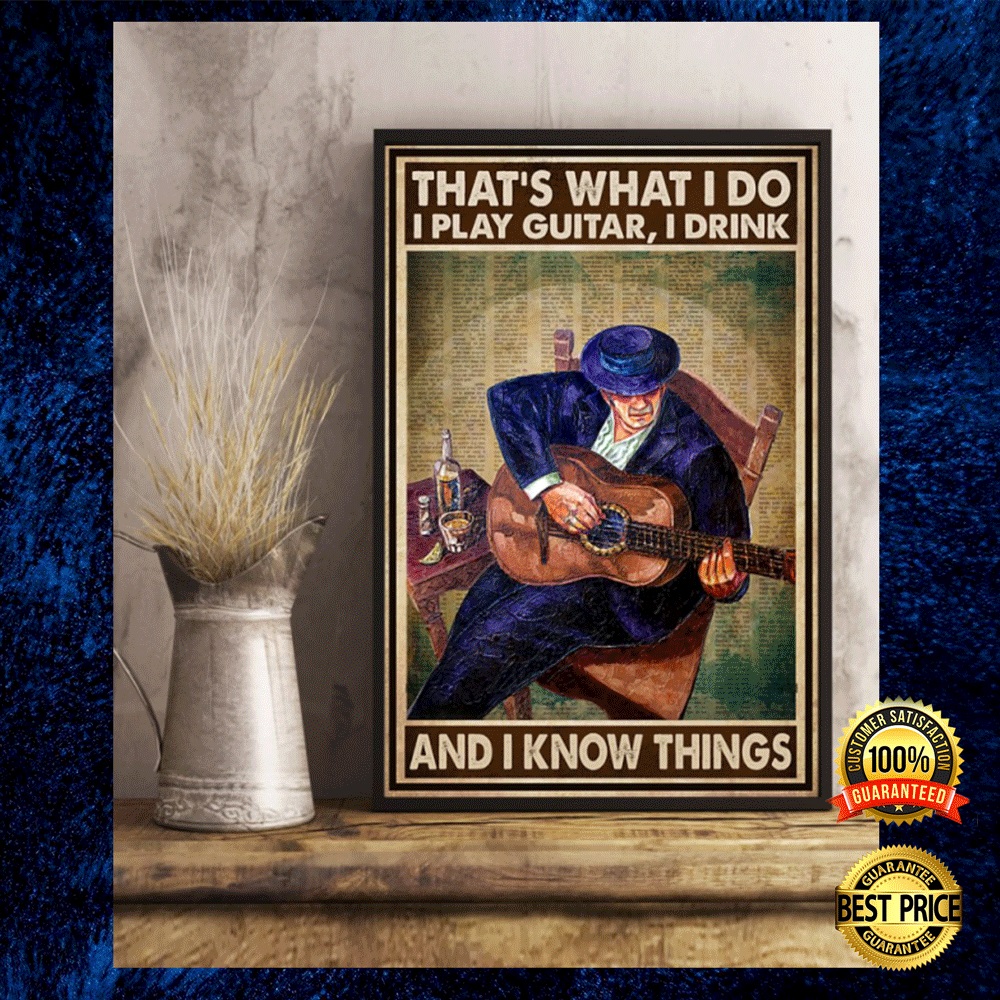 THAT’S WHAT I DO I PLAYING GUITAR I DRINK AND I KNOW THINGS POSTER