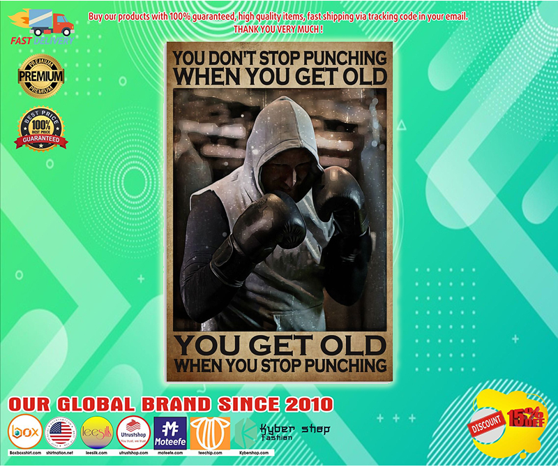 You don’t stop punching when you get old poster – BBS