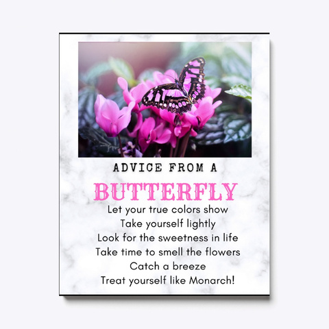 Advice from a butterfly canvas