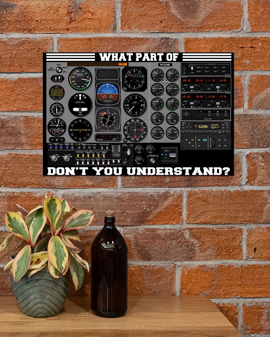 Airplane control panel what part of don’t you understand poster