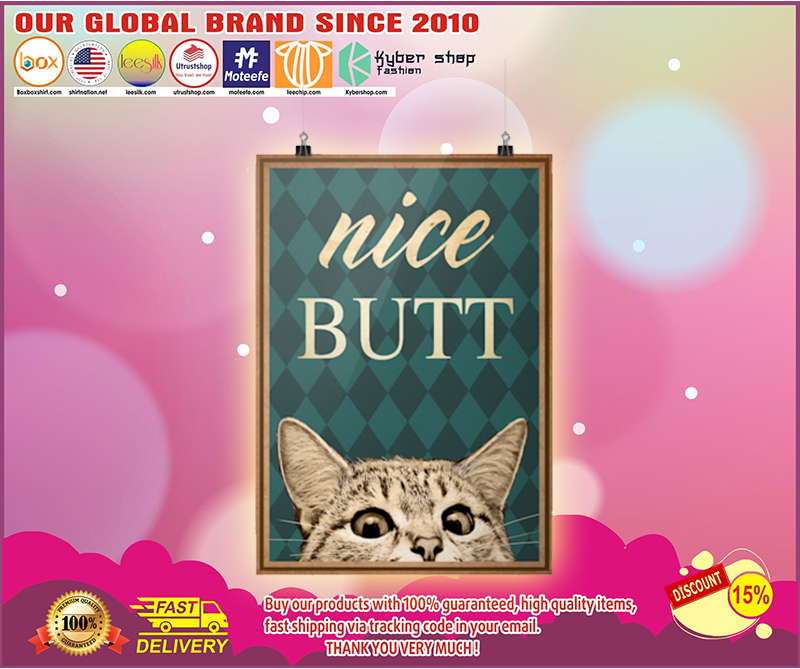 Cat nice butt vertical poster