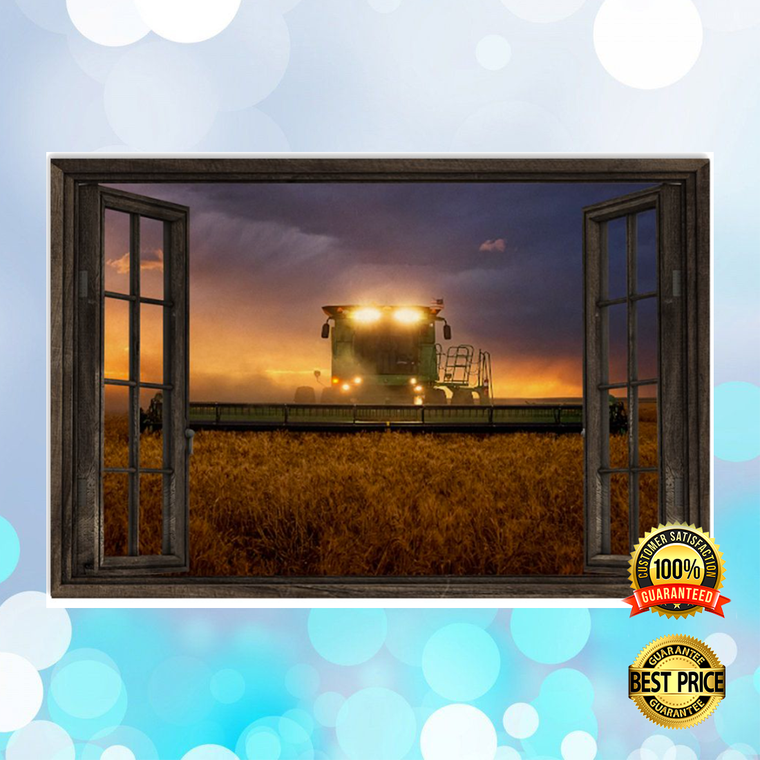 JD Tractor By Window Poster 4