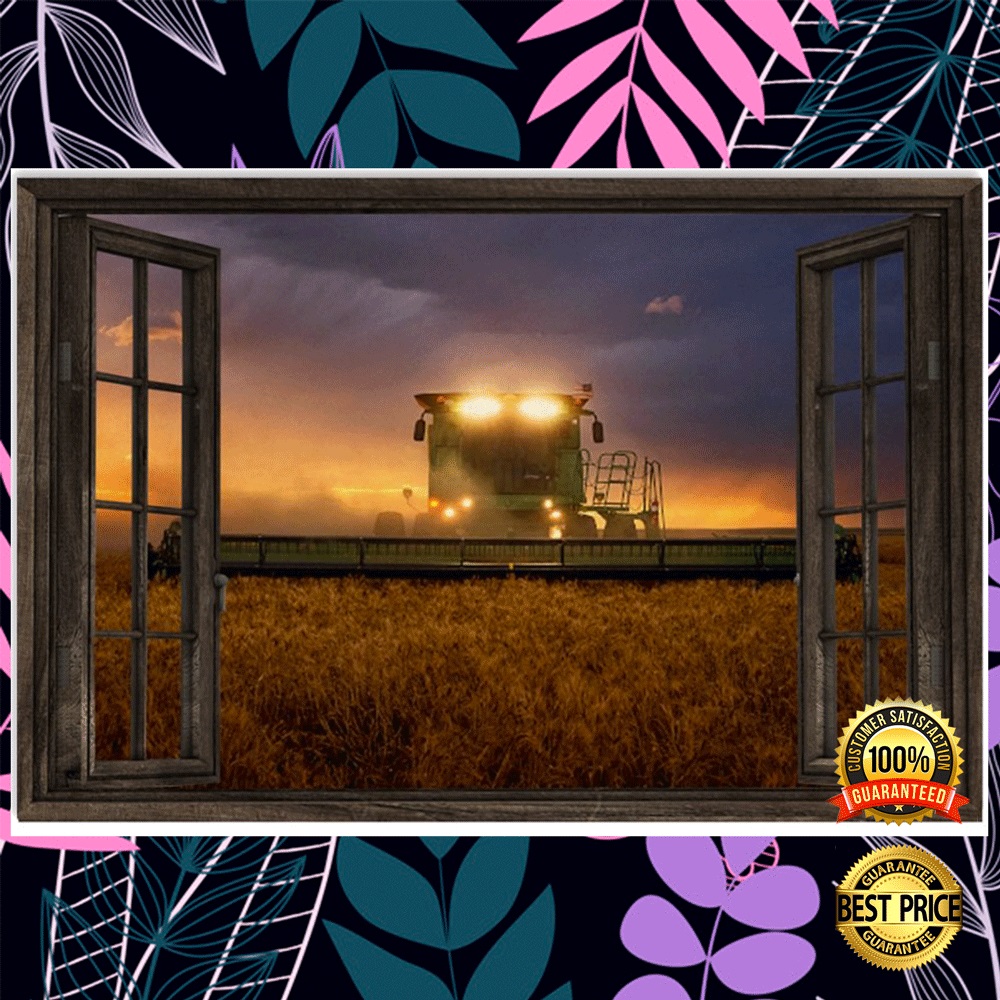 JD Tractor By Window Poster