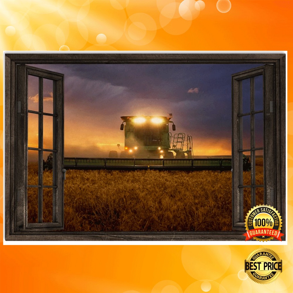 JD Tractor By Window Poster 1