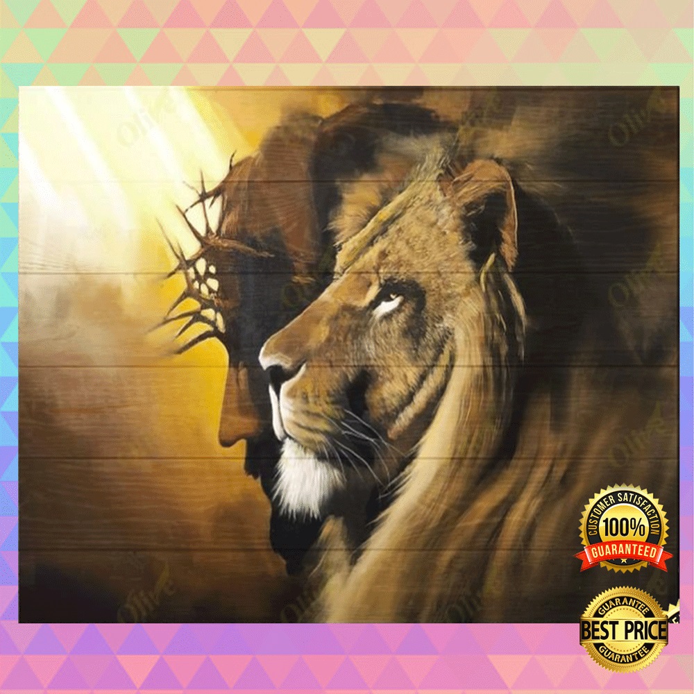 Lion And Jesus Canvas
