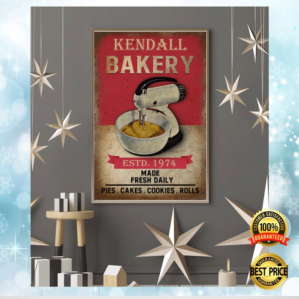 Personalized Bakery Estd 1974 Made Fresh Daily Poster