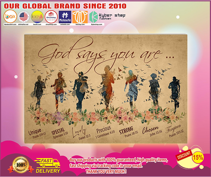 Running woman god says you are unique poster – LIMITED EDITION BBS