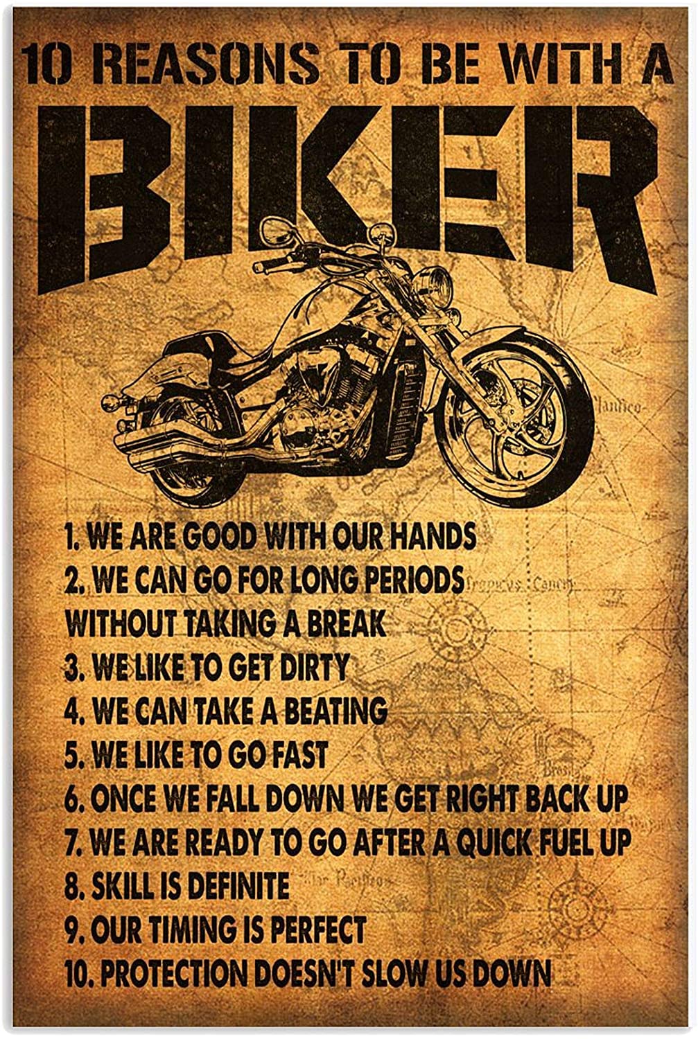 10 Reasons to Be with A Biker Poster