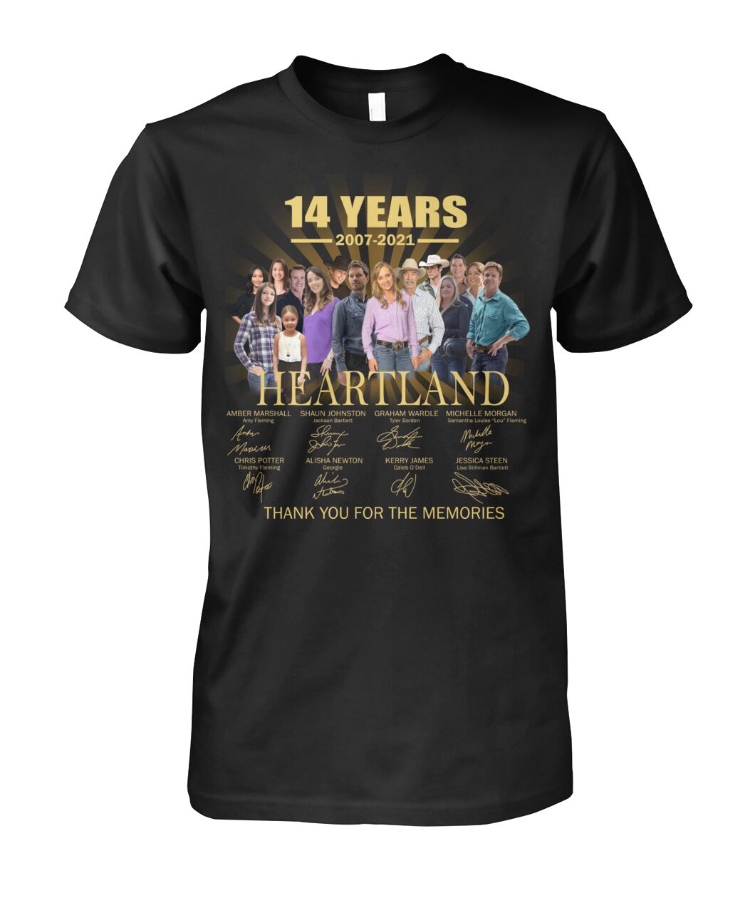 14 years Heartland signature thank you for the memories shirt, tank top and hoodie