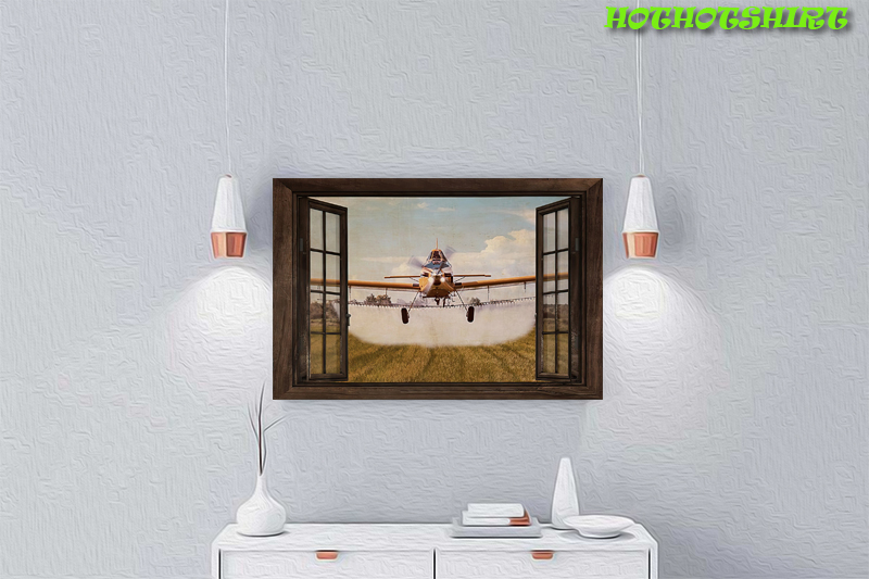 Agricultural Aircraft Window View Poster