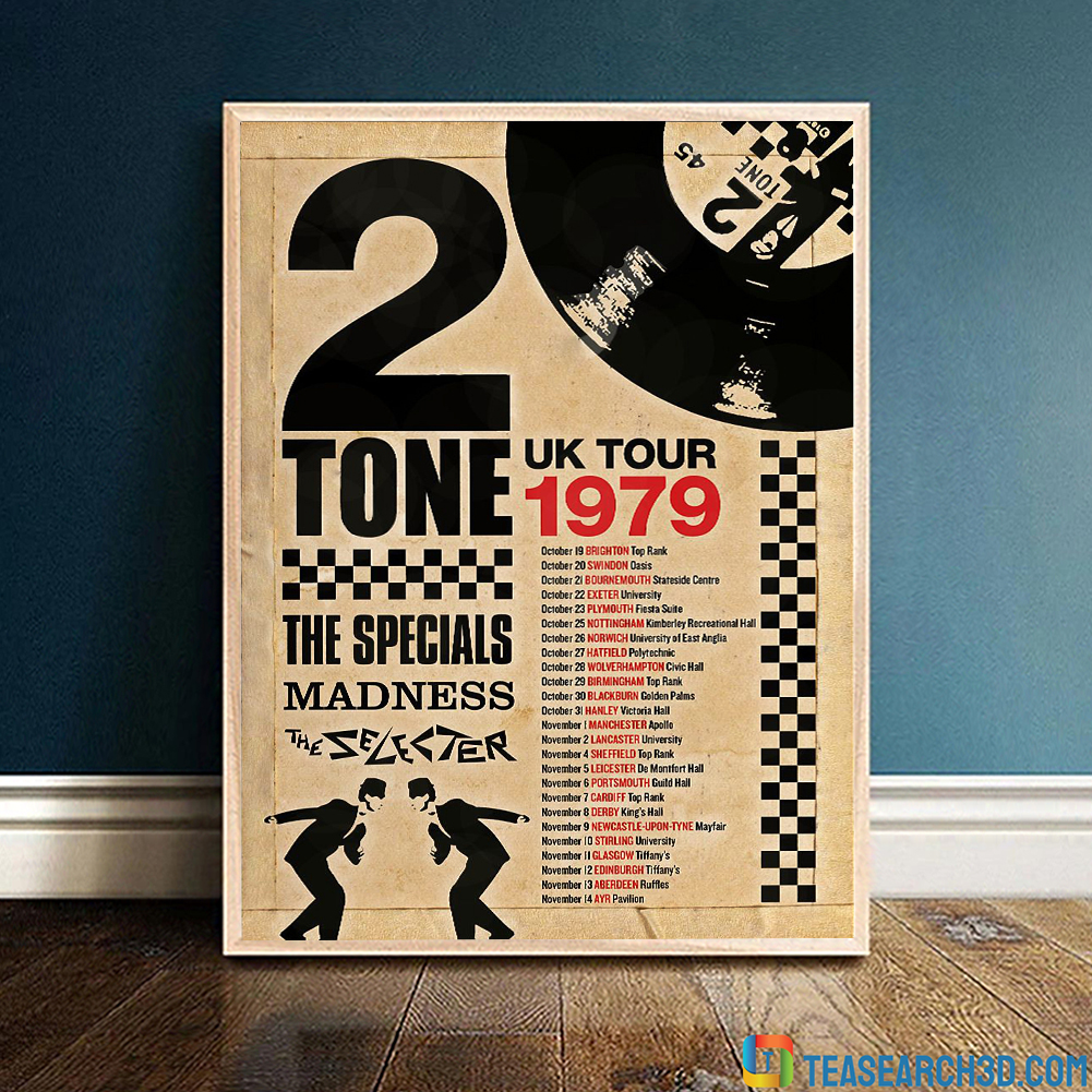 2 tone the specials madness the selecter uk tour 1979 poster
