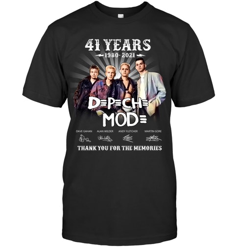41 years Depeche Mode thank you for the memories shirt, hoodie and long sleeve tee