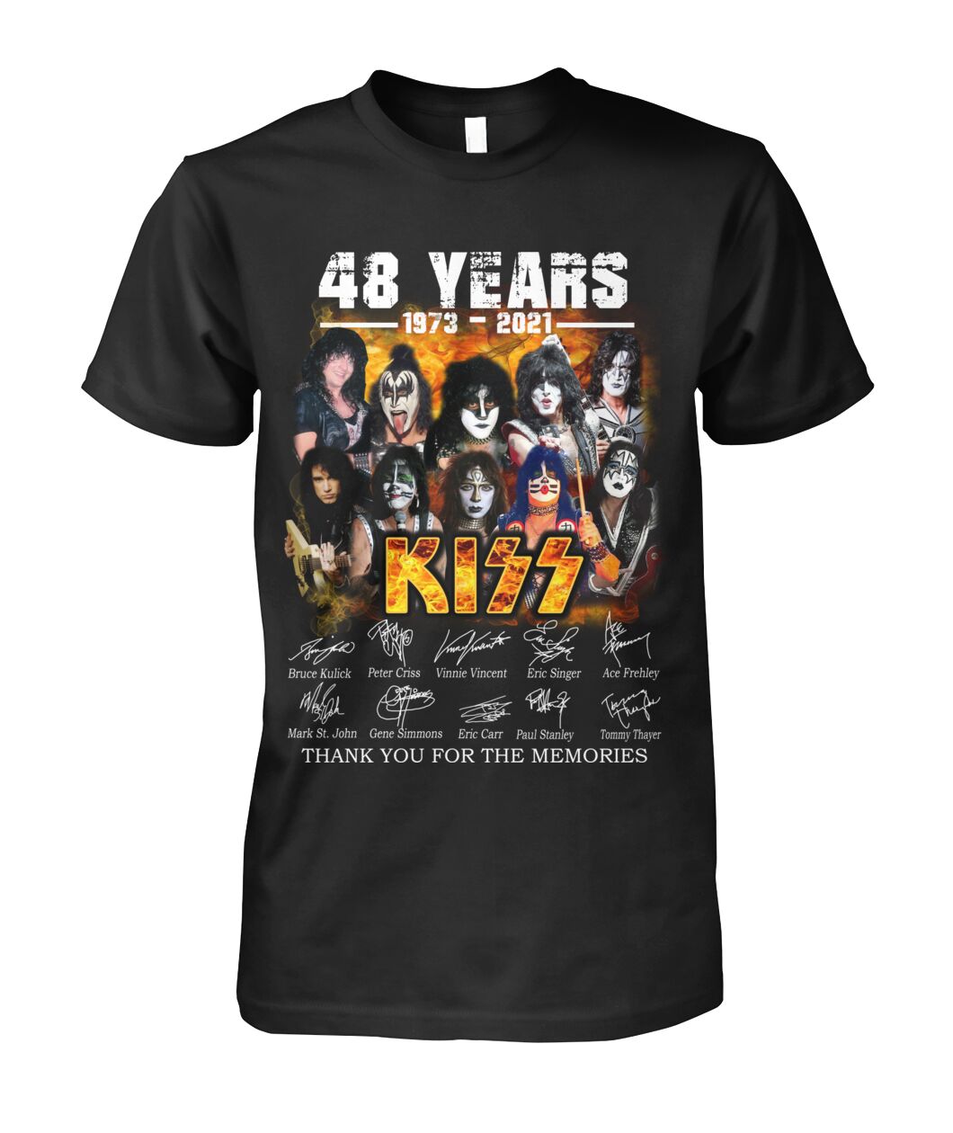 48 years Kiss signature thank you for the memories shirt