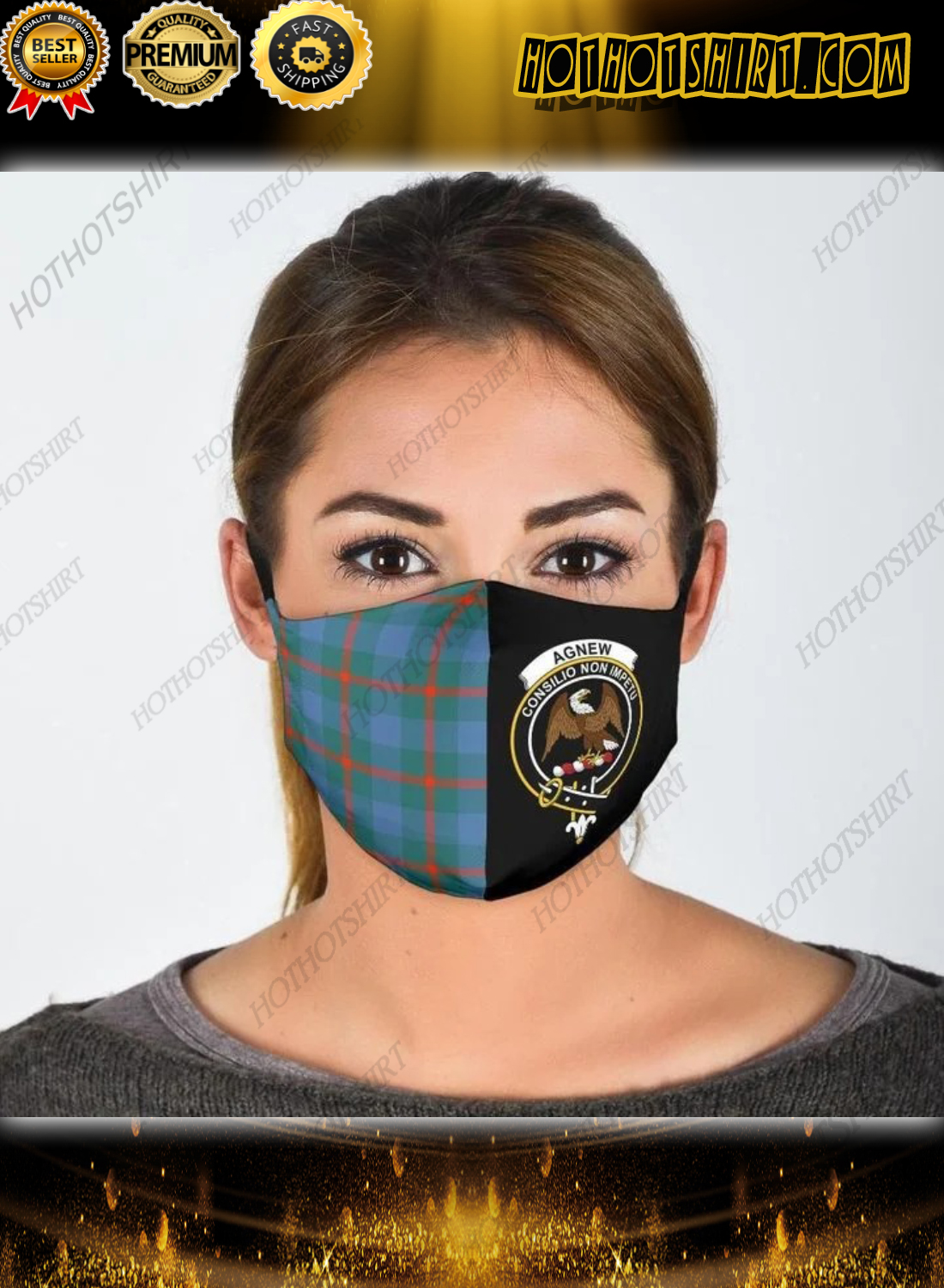 Agnew Ancient Clan Tartan Face Mask