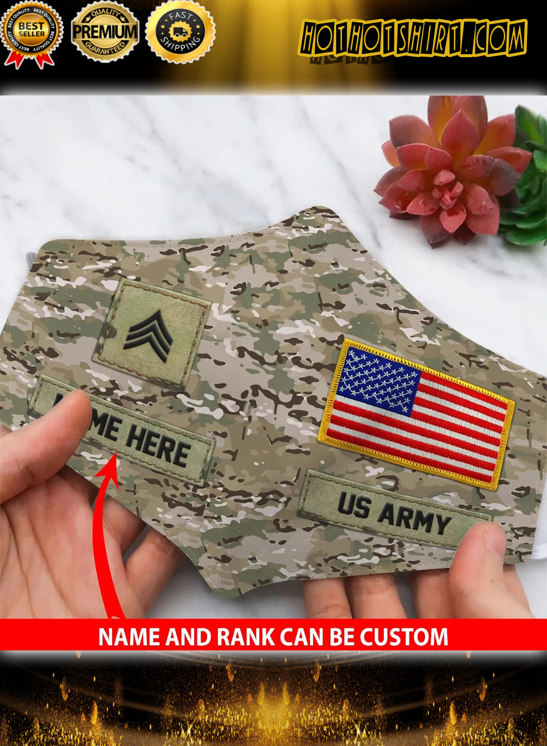 Veteran US Army For Military Personalized Face mask