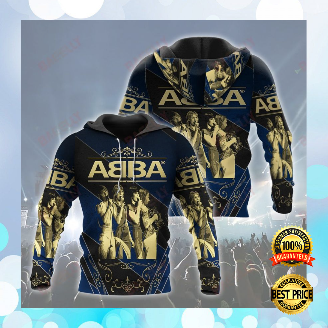 ABBA ALL OVER PRINT 3D HOODIE