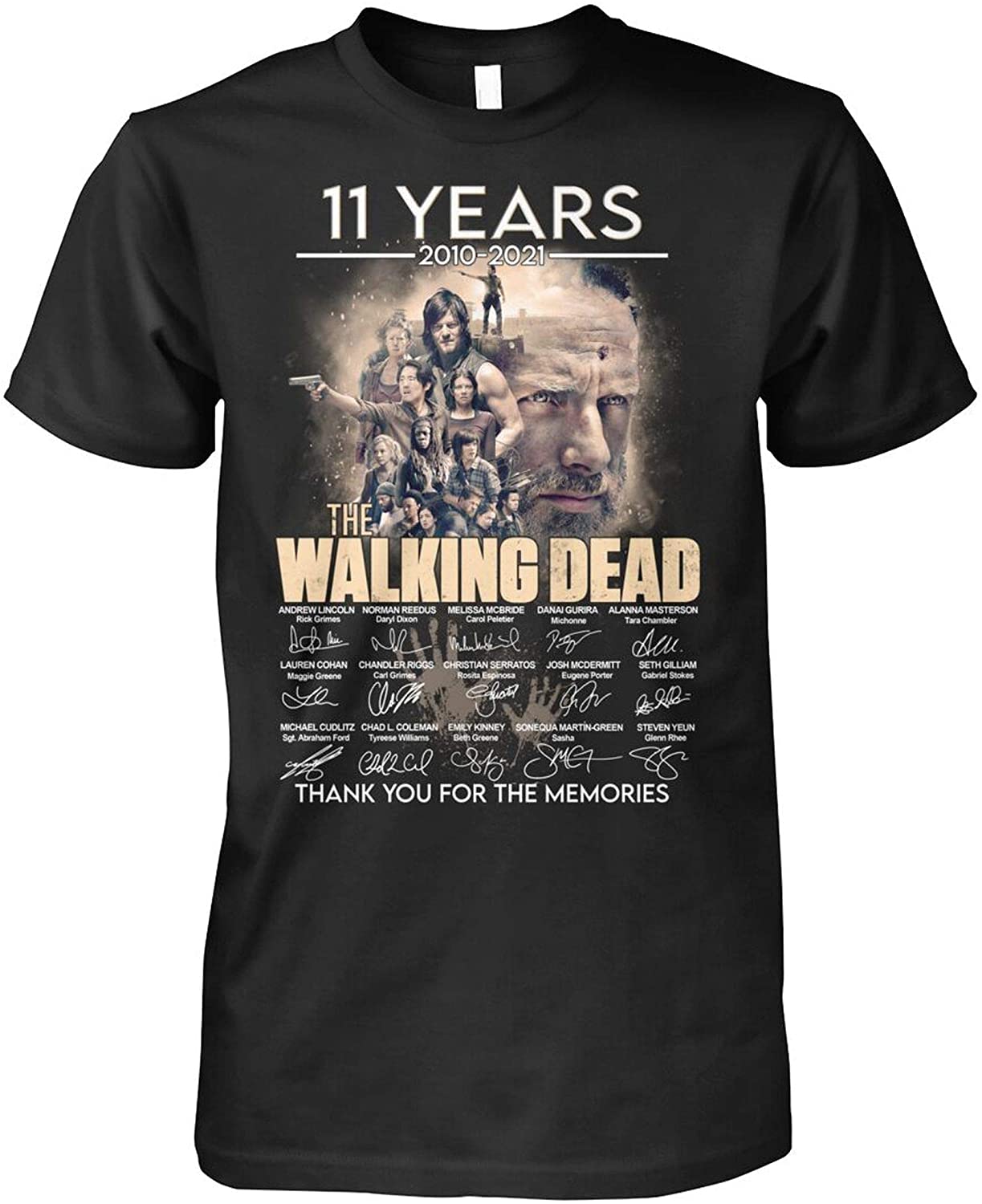 ANDIEZ 11 Years 2010-2021 Walking Dead Thank You for The Memories Shirt
