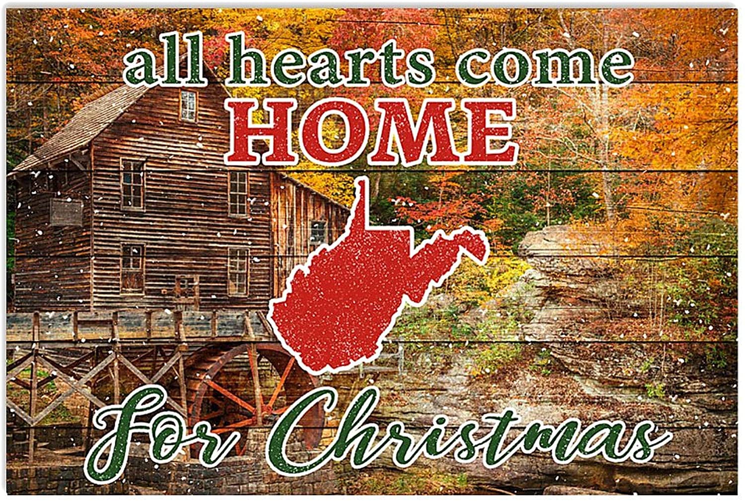 ANDIEZ All Hearts Come Home for Christmas West Virginia Poster