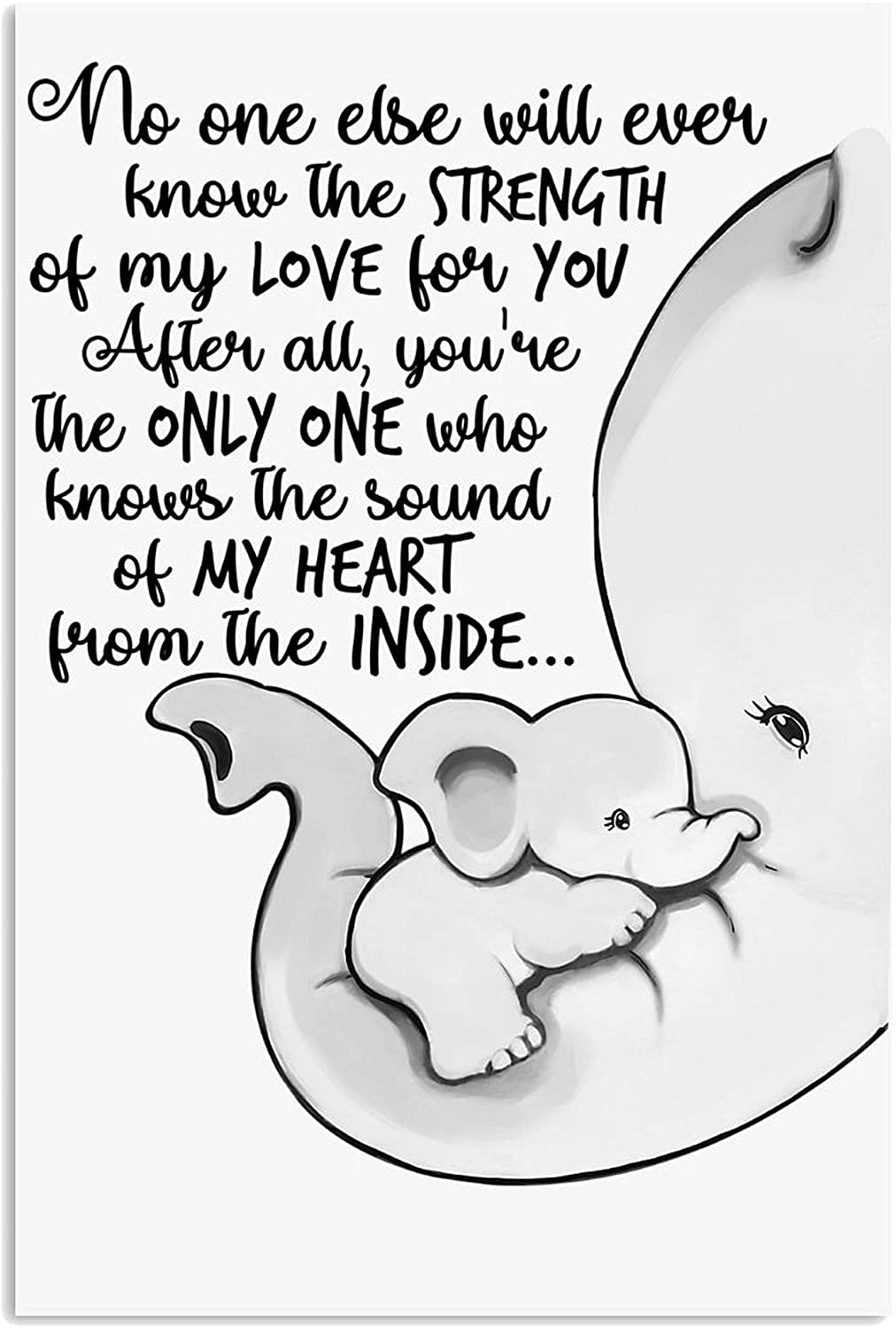 ANDIEZ Baby Elephant No One Else Will Ever Know The Strength of My Love for You Poster