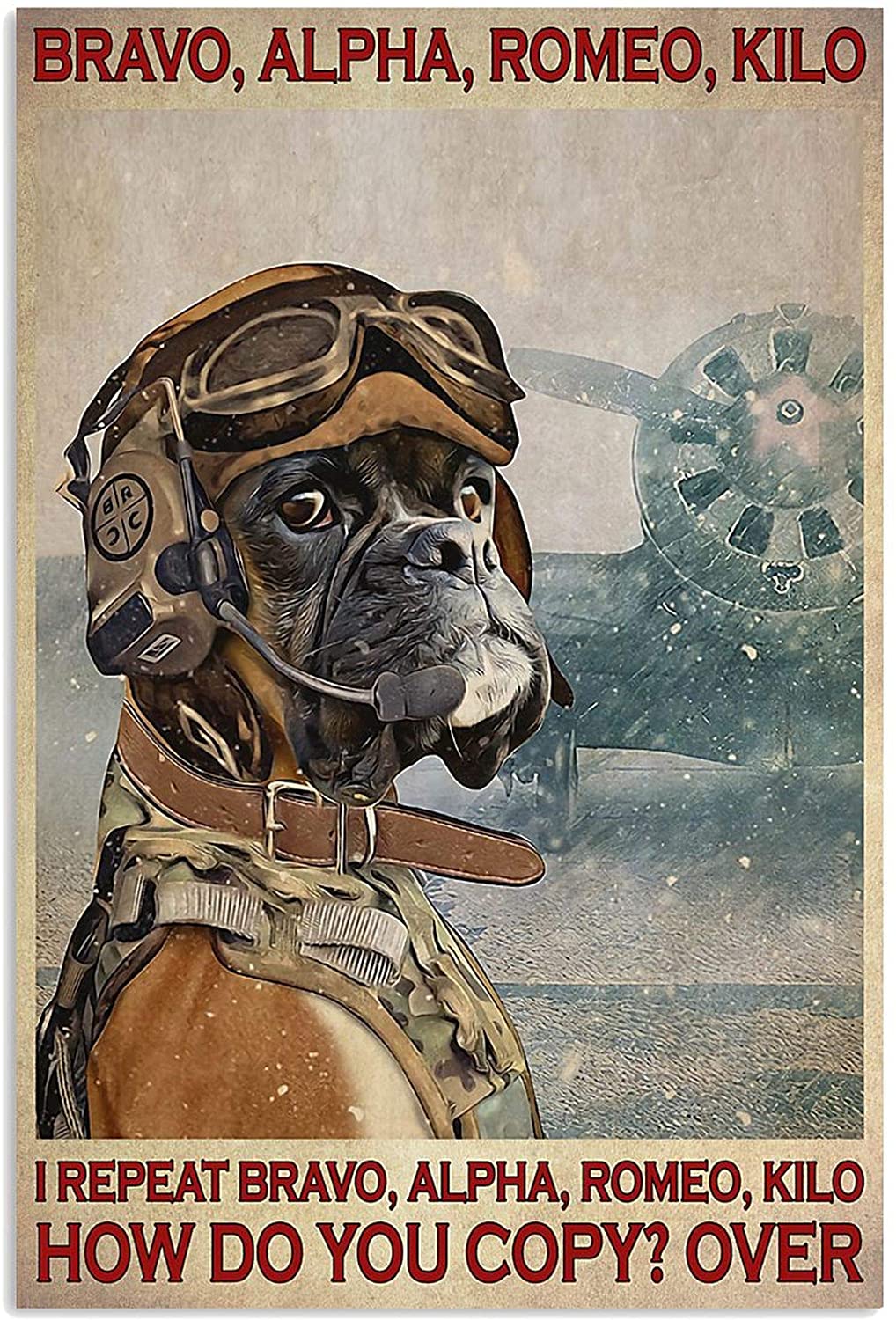 ANDIEZ Bravo Alpha Romeo Kilo I Repeat Bravo Alpha Romeo Kilo How Do You Copy Over Dog Pilot Poster