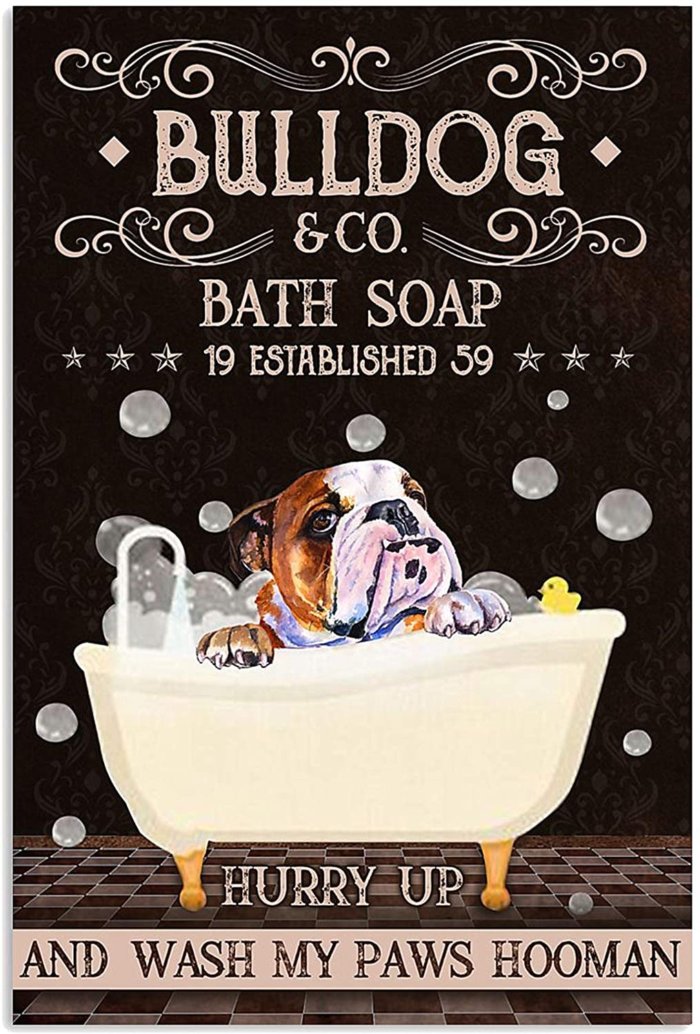 ANDIEZ Bulldog Company Bath Soap Poster