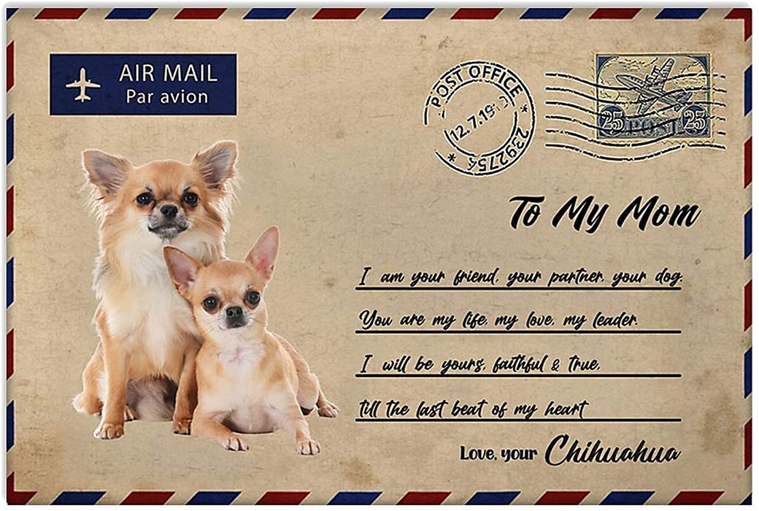 ANDIEZ Chihuahua Letter to My Mom Poster