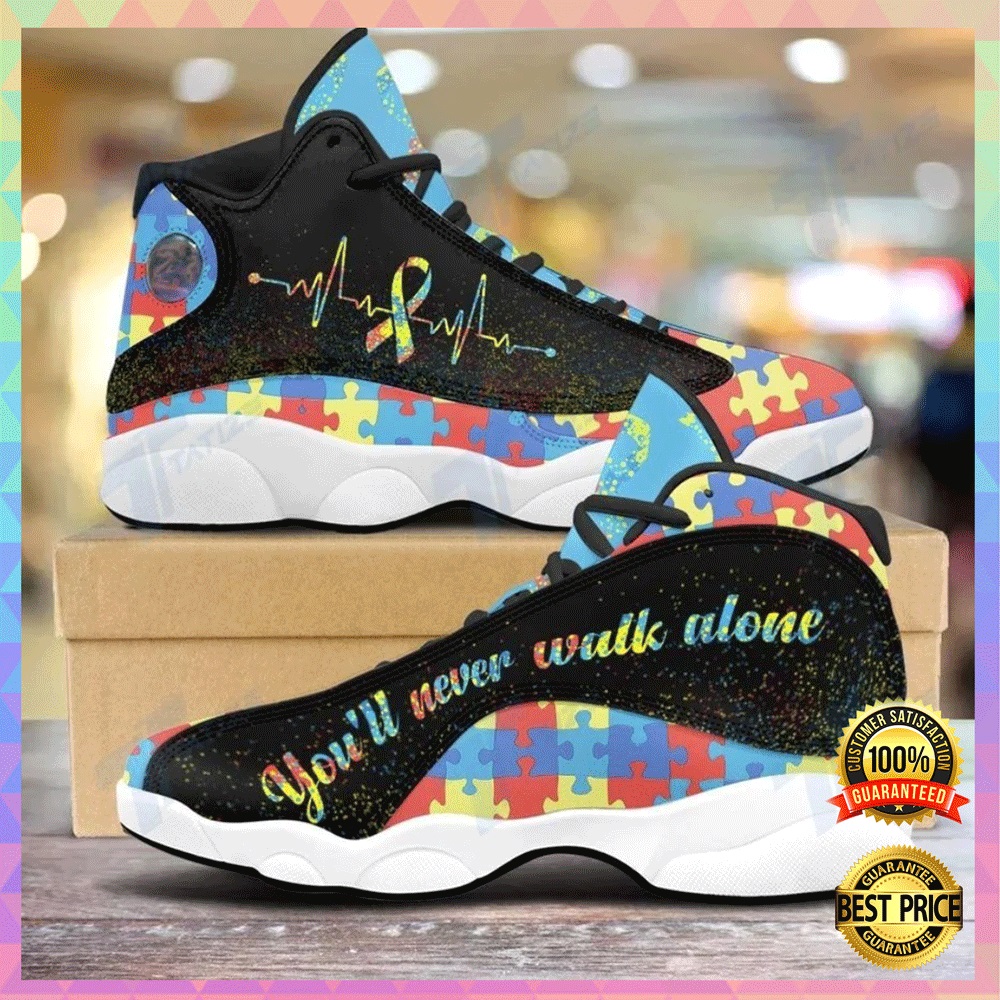 Autism Awareness You’ll Never Walk Alone Jordan 13 Sneakers
