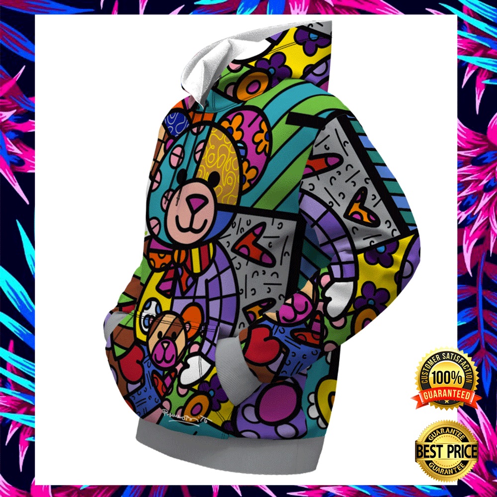 BEAR FAMILY BY ROMERO BRITTO ALL OVER PRINTED 3D HOODIE