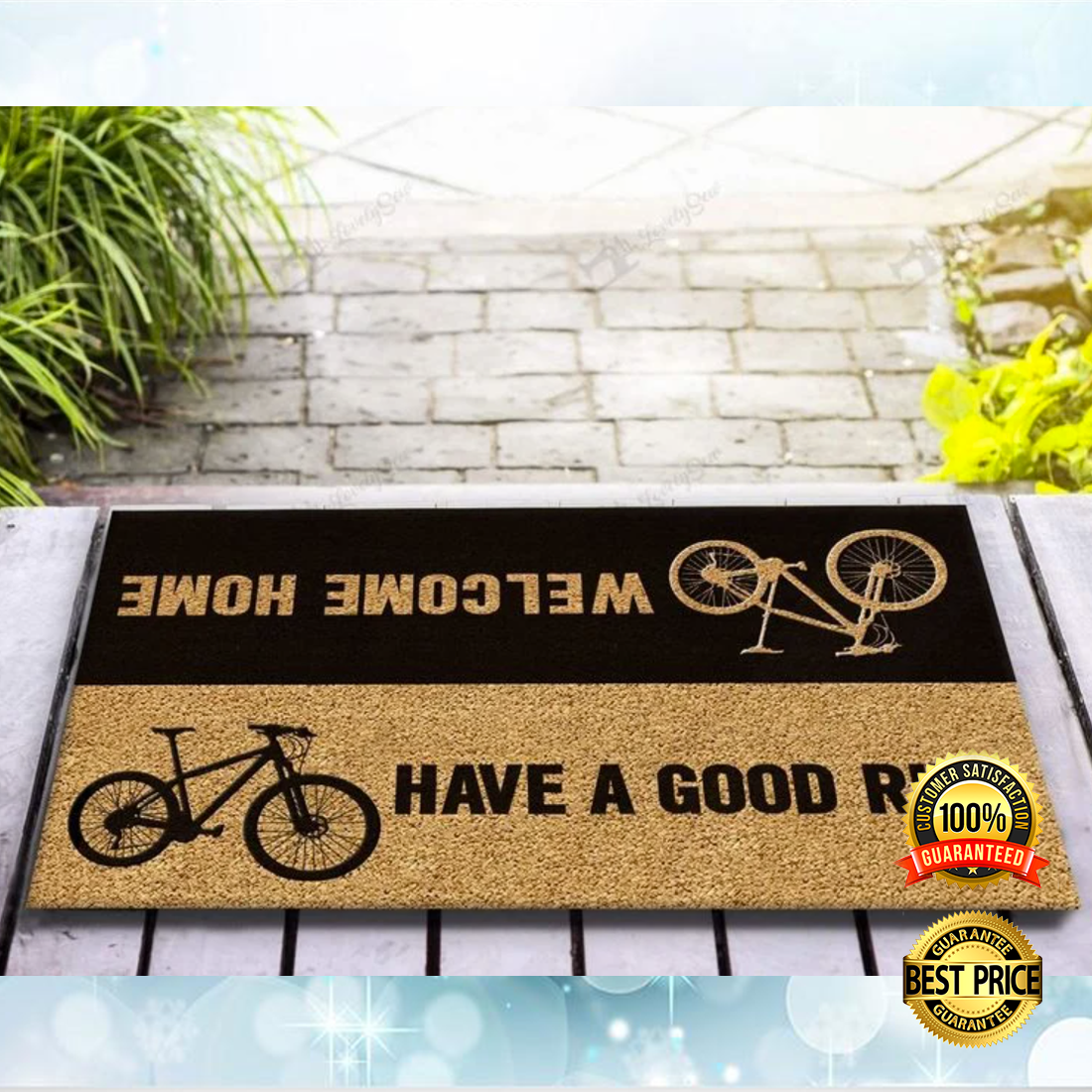Bicycle Welcome Home Have A Good Ride Doormat 4