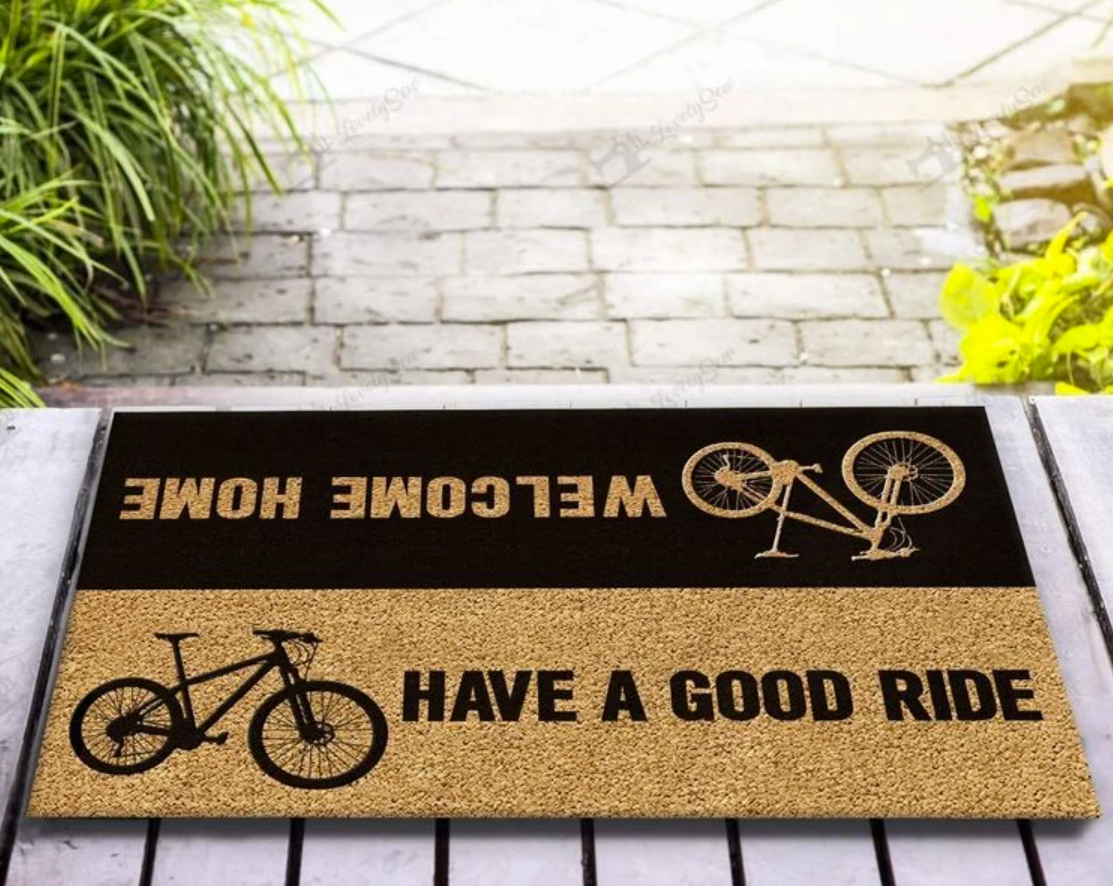 Bicycle Welcome Home Have A Good Ride Doormat 3