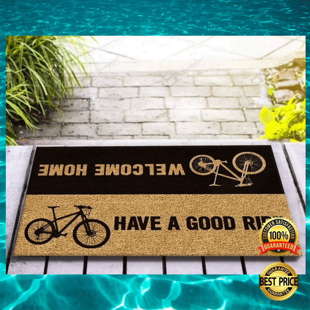 Bicycle Welcome Home Have A Good Ride Doormat