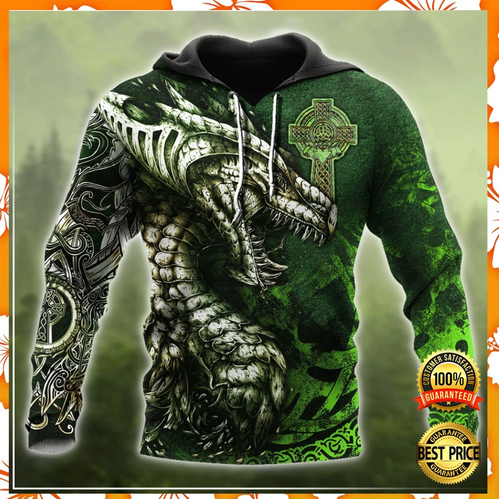 Celtic Dragon Tattoo All Over Printed 3D Hoodie